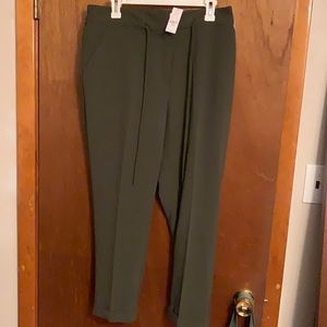 Olive green dress pants